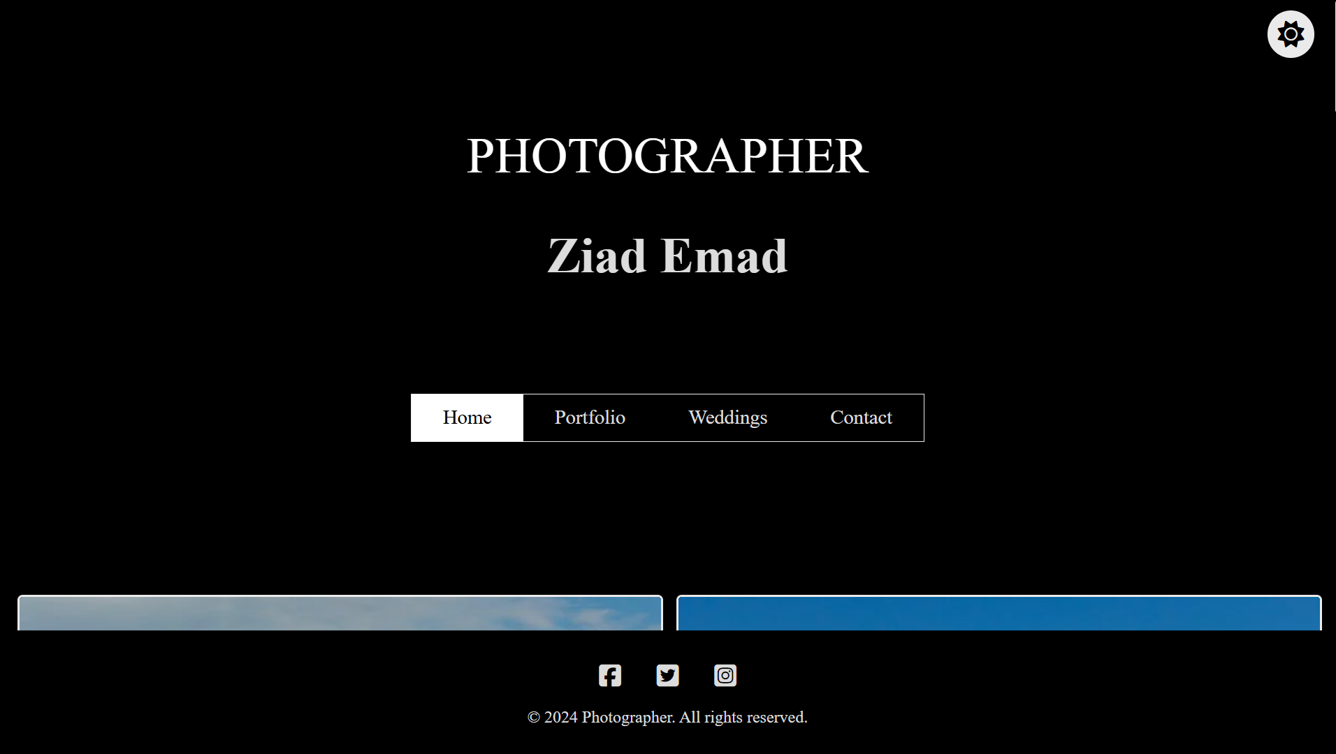 Photographer Portfolio Project